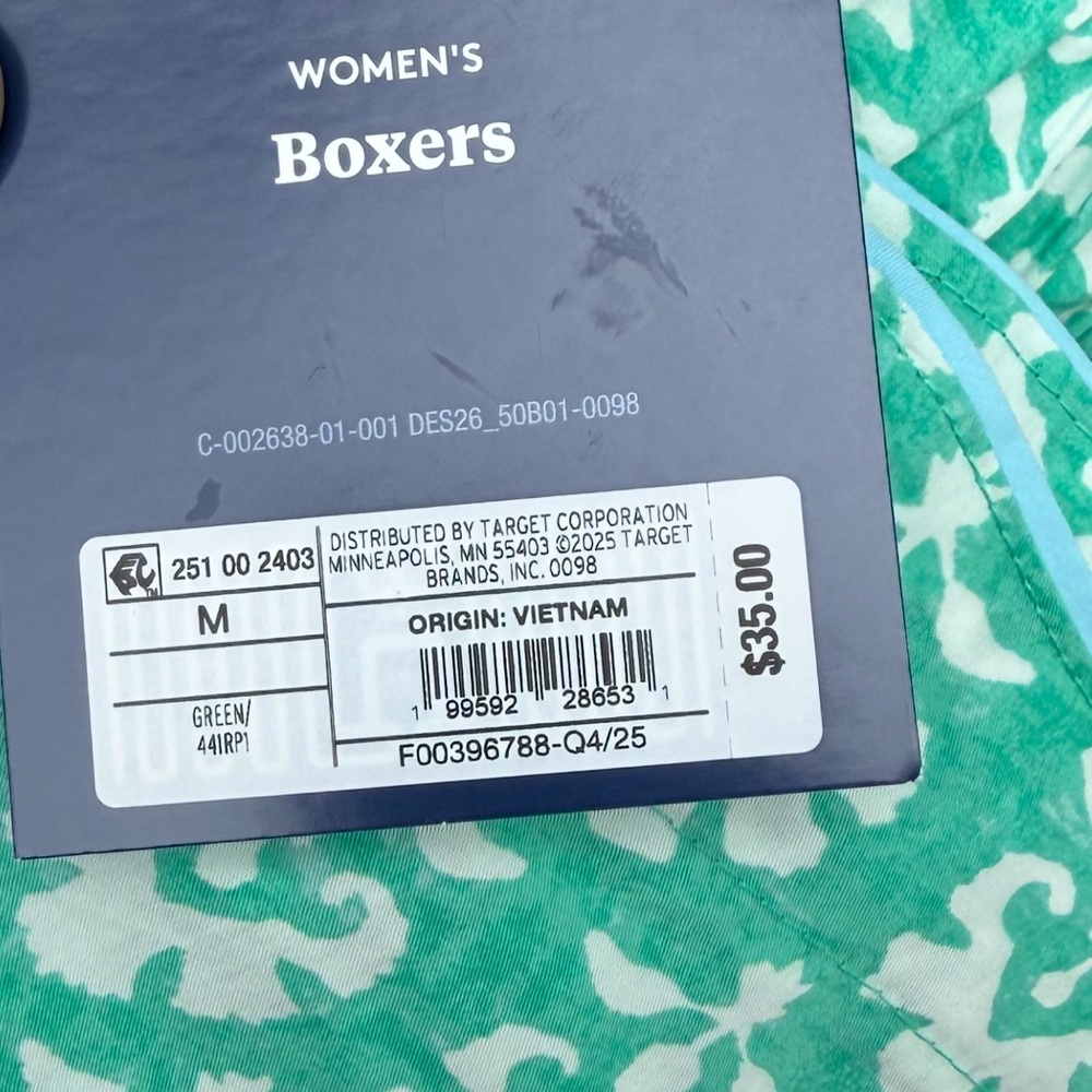 Roller‎ Rabbit x Target Limited Edition Women’s Stamped Floral boxers Size M NWT - Picture 3 of 3